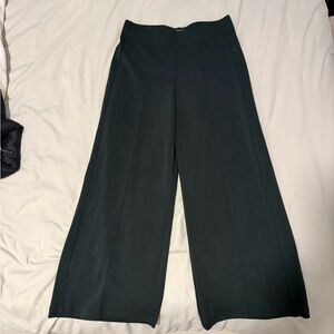 Christian Siriano Dark Green Wide-Leg Pants